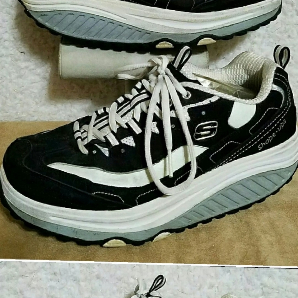 Skechers Shape Ups Suede Rocker Shoes Sneakers 8.5
